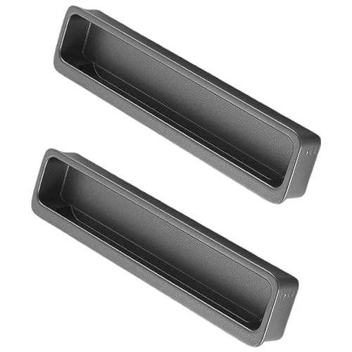 OAOAO 2 Stück versenkter bündiger Fingergriff, unsichtbarer Schiebetürgriff, eingebetteter Schlitzgriff aus Aluminiumlegierung for Schrank oder Tür(Gray,Hole Distance160Mm) von OAOAO