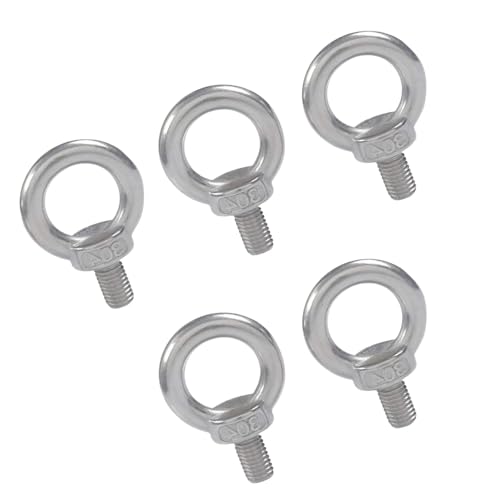 Ringschraube aus Edelstahl, 5 Stück, M6 x 40 mm - M6 x 80 mm, verlängerte Ringschraube for technische Geräte(M6x40mm) von OAOAO