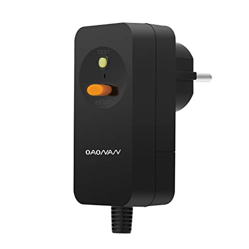 OAONAN FI Schutzschalter Personenschutz Stecker Ersatzstecker 10mA Fehlerstromschutzschalter 220-250VAC 16Amp - Schwarz von OAONAN