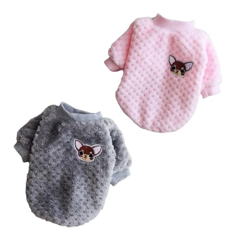 OAOSDH 2 Stück Haustierkleidung, Katzen- Und Hundepullover, Warme Plus Samt-Haustierjacke, Kleiner Haustierpullover, Heimtierbedarf OAOSDH 2 Stück Haustierkleidung, Katzen- Und Hundepullover, Warme Plus Samt-Haustierjacke, Kleiner Haustierpullover, Heimtierbedarf von OAOSDH