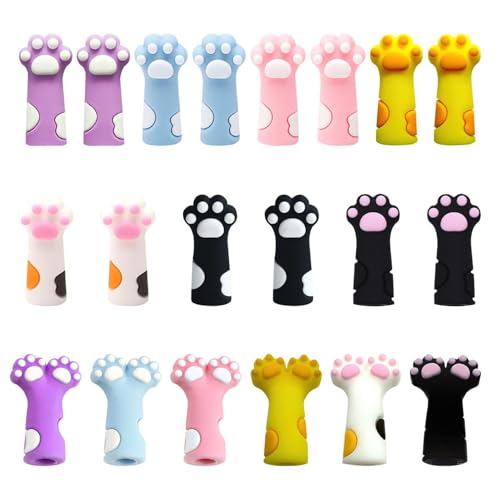 OAOSDH 20 Katzenklauen-Strick-Nadelstopfen, Niedliche Cartoon-Silikonkopfabdeckung, Multifunktionsschutzabdeckung, Bequeme Mini-Dimble-Kappe, Stricknadelrequisiten. OAOSDH 20 Katzenklauen-Strick-Nadelstopfen, Niedliche Cartoon-Silikonkopfabdeckung, Multifunktionsschutzabdeckung, Bequeme Mini-Dimble-Kappe, Stricknadelrequisiten. von OAOSDH