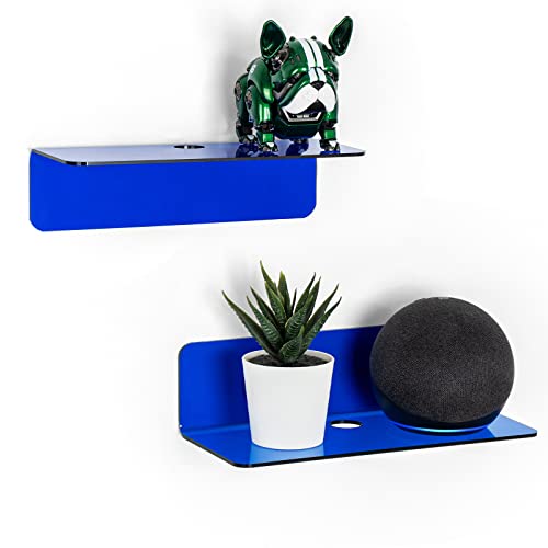OAPRIRE Wandregal 2er-Set - Einfaches Erweitern der Wandfläche - Längen 23cm Acryl Regal ohne Bohren für Schlafzimmer, Bad, Küche, Wohnzimmer, Büro, Spielzimmer, mit Kabelclips - Blau OAPRIRE Wandregal 2er-Set - Einfaches Erweitern der Wandfläche - Längen 23cm Acryl Regal ohne Bohren für Schlafzimmer, Bad, Küche, Wohnzimmer, Büro, Spielzimmer, mit Kabelclips - Blau von OAPRIRE