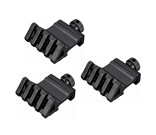 3 Stück 45 Grad Winkel Offset Weber Picatinny Stil Schienenmontage 4 Slots Tactical Mount Adapter Schraubenschlüssel für Montage Taschenlampe von OAREA