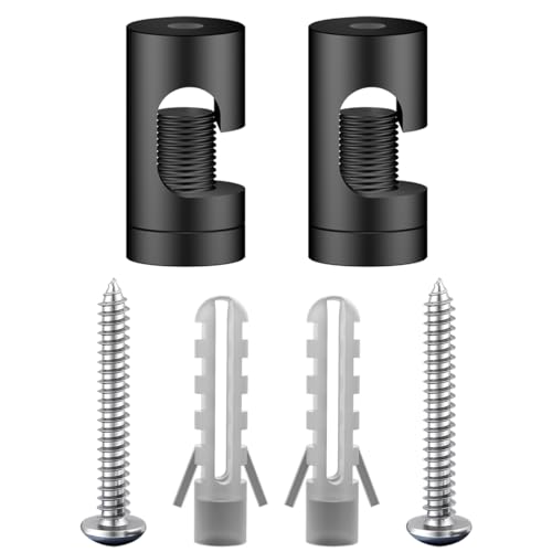 OASHISU 2 Stück Aluminiumlegierung Zweiteilige Wand- und Deckenpins für Textilkabel Deckenbefestigung Affenschaukel Aufputz-Kabelhalter für Lampe DIY mit Schrauben und Dübeln, Schwarz OASHISU 2 Stück Aluminiumlegierung Zweiteilige Wand- und Deckenpins für Textilkabel Deckenbefestigung Affenschaukel Aufputz-Kabelhalter für Lampe DIY mit Schrauben und Dübeln, Schwarz von OASHISU