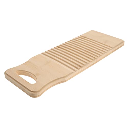 OATIPHO 1Stück Holz Waschbrett für Handwäsche Robust und Rutschfest für Badezimmer und Waschküche Leicht und Tragbar mit Wellenförmigem Design von OATIPHO