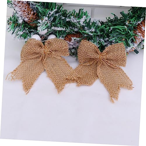 OATIPHO 20 Stück Teiliges Leinenschleifen für Weihnachtsbaum Deko Langlebige Geschenkverzierung Handgefertigte DIY Schleifen für Geschenke Weinflaschen und Festtagsdekorationen von OATIPHO