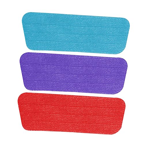 OATIPHO 3 Stück Mop Kopf Ersatztuch Mikrofasermopp für Optimale Geeignet für Böden Wände und Fenster Hohe Wasseraufnahme Lila Rot Blau von OATIPHO