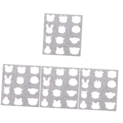 OATIPHO 4 Stück Wollfilzform basteln Set SES bastelset Schablonen für Filz-Handarbeiten Nadelfilzwerkzeug Crafting Polieren Stickerei-DIY-Formen Filzhandwerksformung gefühlt Grey von OATIPHO
