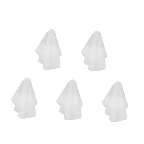 OATIPHO 5 Stück Eleganter Kurzer Brautschleier Weiß Doppellagiger Tüll mit Sicherem Kamm Romantisches Hochzeits Haaraccessoire für Fotos Vielseitig Passend zu Verschiedenen Frisuren und von OATIPHO