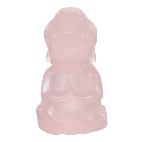 OATIPHO Baby-Buddha-Figur: Handgeschnitzte, Natürliche Rosenquarz-kristall-meditationsstatue, Sitzende Buddha-Statue Für Heimdekoration, Feng Shui Und Spirituelles Zen- -Ornament von OATIPHO