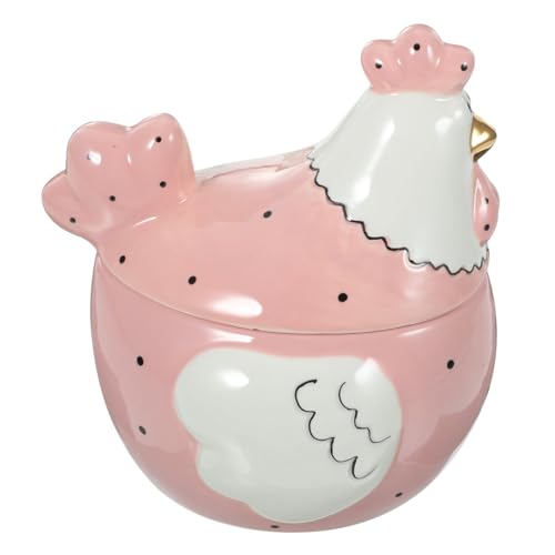 OATIPHO Kasten Vorratsdose für Hühner Gebäck Deckel tierische Keksdose luftdicht storage boxes aufbwahrungs-box geschenkeidee Desktop-Kleinigkeiten-Halter Süßigkeitenglas Keramik von OATIPHO