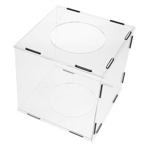 OATIPHO Walnuss Polierbox mit Staubschutz Transparente Acrylstaubhaube für Sauberes Arbeiten Abnehmbar und Vielseitig Einsetzbar Geeignet für Schleif und Polierprojekte von OATIPHO