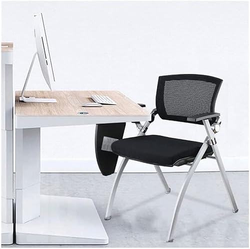 Drehbare Schreibtischstühle mit Schreibtafel, Bürostühle Arbeitsstühle mit verstellbaren Armlehnen, Konferenzräume Trainingsstühle leise von OATTIS