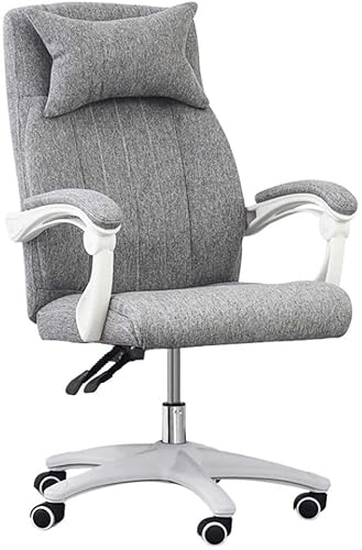 Drehbarer, verstellbarer Bürostuhl, ergonomisches Mittelrückenkissen, Lendenwirbelstütze, bequemer Rennsitz, Computerstuhl, Schreibtischstuhl mit Rädern, geräuschlos von OATTIS