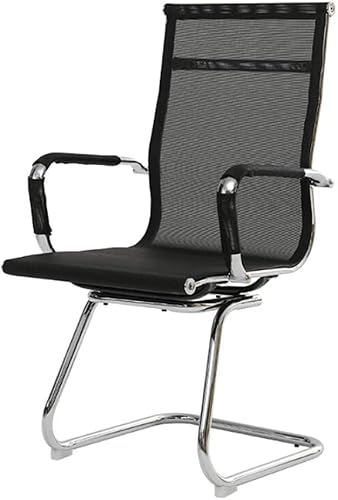Drehbarer Bürostuhl aus atmungsaktivem Netzstoff, verbesserte Lendenwirbelstütze, Computerstuhl, leicht zu pflegen, komfortabler, ergonomischer Schreibtischstuhl, schwarz, geräuschlos von OATTIS
