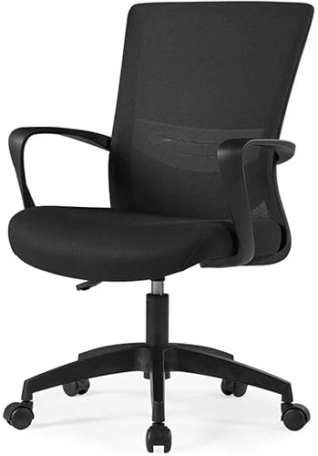 Drehbarer ergonomischer Bürostuhl, bequemer Bürostuhl, atmungsaktiver Netz-Schreibtischstuhl, kreativer Computerstuhl mit 75° abgewinkeltem Handlauf, geräuschlos von OATTIS