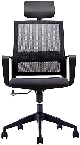 Drehbarer ergonomischer Bürostuhl, verstellbar, hoher Drehstuhl, hochelastisches Netz, Computerstuhl mit weichem PU umwickelt, geräuschlos von OATTIS