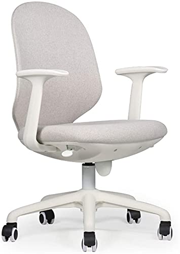 Drehbarer moderner, minimalistischer Bürostuhl, Lern-Schreibtischstuhl mit PU-Rad, gebogenes Design, passt auf Taille und Rücken, Computerstuhl, geräuschlos von OATTIS