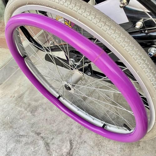 OAUKA Rollstuhlabdeckung 24 Zoll/22 Zoll Rollstuhl,1 Paar rutschfeste Rollstuhl-Greifring-Abdeckungen,verschleißfeste Rollstuhl-Greifring-Schutz Abdeckungen,Lila,24in OAUKA Rollstuhlabdeckung 24 Zoll/22 Zoll Rollstuhl,1 Paar rutschfeste Rollstuhl-Greifring-Abdeckungen,verschleißfeste Rollstuhl-Greifring-Schutz Abdeckungen,Lila,24in von OAUKA