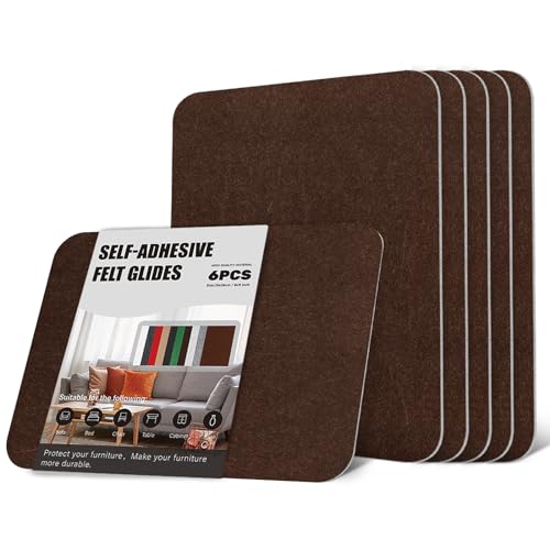 6 Stücke Filzgleiter Selbstklebend Kaffee, 28x20 cm Filz Selbstklebend Möbelgleiter, Selbstklebender Filz für Stühle Bodenschutz Möbel, Schneiden Sie Jede Form, Stark Klebendes Anti-Rutsch Filzgleiter 6 Stücke Filzgleiter Selbstklebend Kaffee, 28x20 cm Filz Selbstklebend Möbelgleiter, Selbstklebender Filz für Stühle Bodenschutz Möbel, Schneiden Sie Jede Form, Stark Klebendes Anti-Rutsch Filzgleiter von OAZ