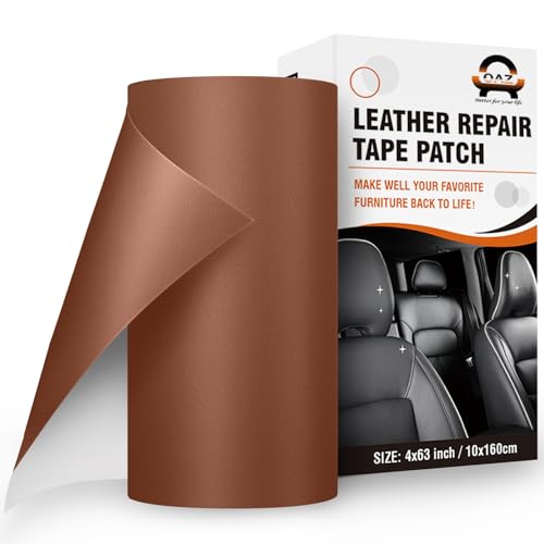 OAZ Leder Reparatur Patch, 10x160cm Lederflicken Selbstklebend Leder Reparatur Patch, für Möbel, Sofas, Autositze, Handtaschen, Jacken, Leder Renovierung, Braun von OAZ