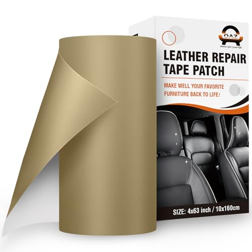 OAZ Leder Reparatur Patch, 10x160cm Lederflicken Selbstklebend Leder Reparatur Patch, für Möbel, Sofas, Autositze, Handtaschen, Jacken, Leder Renovierung, Khaki von OAZ