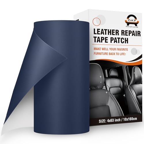 OAZ Leder Reparatur Patch, 10x160cm Lederflicken Selbstklebend Leder Reparatur Patch, für Möbel, Sofas, Autositze, Handtaschen, Jacken, Leder Renovierung, Marineblau von OAZ