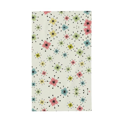 Atomic Stars Retro Muster Druck Outdoor Dekorative Flagge Display Alle Jahreszeiten Einseitiges Muster Hof Veranda Terrasse von OAZCVBNN