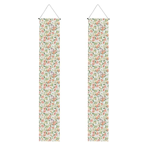 Blumen- und Vogel-Druck, für mehrere Anlässe, zum Aufhängen an jedem Ort, Banner, Dekoration, Feiern, Partyzubehör von OAZCVBNN