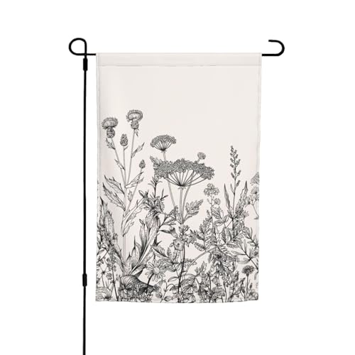 Blumenkräuter botanische Gravur Druck Urlaub Garten Flaggen 30,5 x 45,7 cm Ganzjahresflagge Outdoor Hofdekoration für Terrassen Blumenkräuter botanische Gravur Druck Urlaub Garten Flaggen 30,5 x 45,7 cm Ganzjahresflagge Outdoor Hofdekoration für Terrassen von OAZCVBNN