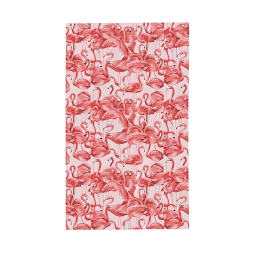 Dekorative Flagge mit Flamingo-Druck, für alle Jahreszeiten, einseitiges Muster, Hof, Veranda, Terrasse von OAZCVBNN