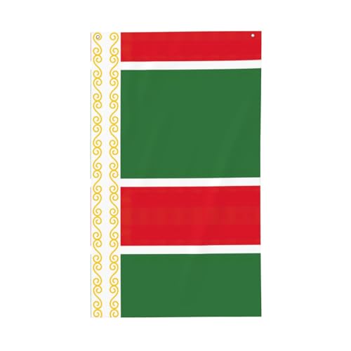 Flagge der Tschetschenischen Republik Druck Outdoor Dekorative Flagge Display Alle Jahreszeiten Einseitiges Muster Hof Veranda Terrasse von OAZCVBNN