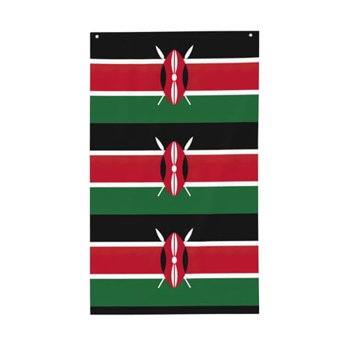 Flagge von Kenia, bedruckt, für den Außenbereich, dekorative Flagge, für alle Jahreszeiten, einseitiges Muster, Hof, Veranda, Terrasse Flagge von Kenia, bedruckt, für den Außenbereich, dekorative Flagge, für alle Jahreszeiten, einseitiges Muster, Hof, Veranda, Terrasse von OAZCVBNN
