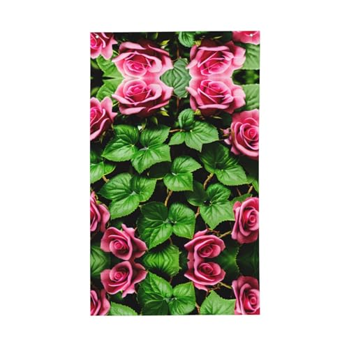 Florale Rose Efeu mit Blättern, Frühlingsdruck, für den Außenbereich, dekorative Flagge, für alle Jahreszeiten, einseitiges Muster, Hof, Veranda, Terrasse von OAZCVBNN