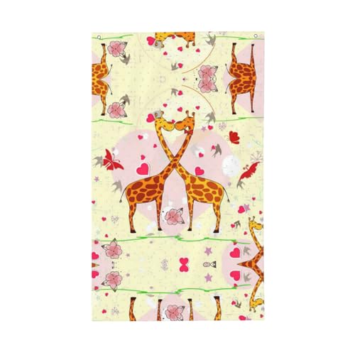 Giraffe Herz Blume Schmetterling Druck Outdoor Dekorative Flagge Display Alle Jahreszeiten Einseitiges Muster Hof Veranda Terrasse Giraffe Herz Blume Schmetterling Druck Outdoor Dekorative Flagge Display Alle Jahreszeiten Einseitiges Muster Hof Veranda Terrasse von OAZCVBNN