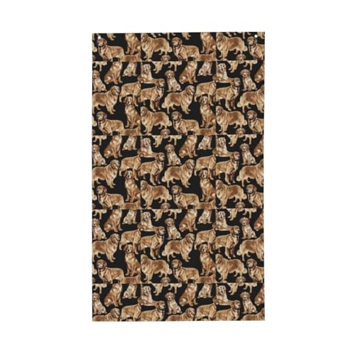 Goldene Retriever-Druck, dekorative Flagge, für den Außenbereich, für alle Jahreszeiten, einseitiges Muster, Hof, Veranda, Terrasse Goldene Retriever-Druck, dekorative Flagge, für den Außenbereich, für alle Jahreszeiten, einseitiges Muster, Hof, Veranda, Terrasse von OAZCVBNN