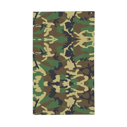 Grüne Militär-Camouflage-Druck, für den Außenbereich, dekorative Flagge, für alle Jahreszeiten, einseitiges Muster, Hof, Veranda, Terrasse von OAZCVBNN