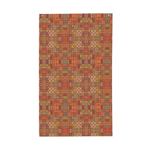 Gruppe marokkanischer geometrischer Druck, für den Außenbereich, dekorative Flagge, Ausstellung, alle Jahreszeiten, einseitiges Muster, Hof, Veranda, Terrasse von OAZCVBNN