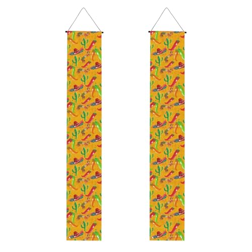 Kaktus-Hut und Chilischoten-Druck, mehrere Anlässe, zum Aufhängen überall, Banner, Dekoration, Feiern, Abschlussfeier, Partyzubehör von OAZCVBNN