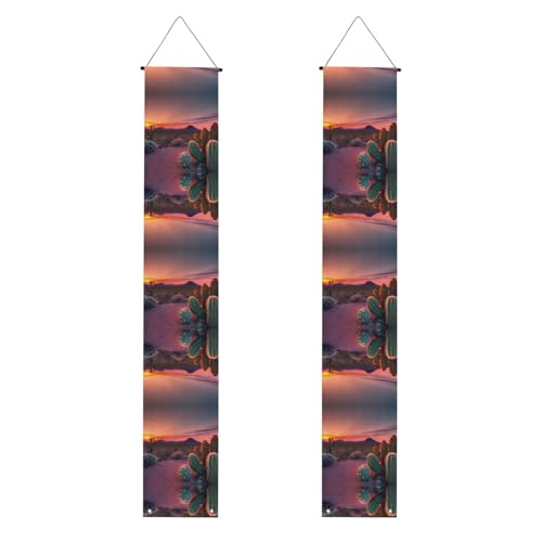 Kaktus-Wüste, Sonnenuntergang, Druck, mehrere Anlässe, zum Aufhängen überall, Banner, Dekoration, Feiern, Partyzubehör von OAZCVBNN