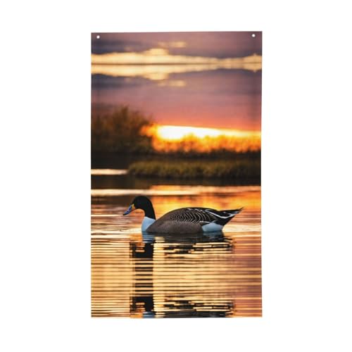Loon Nature Deko-Flagge, Vogeldruck, für den Außenbereich, für alle Jahreszeiten, einseitiges Muster, Hof, Veranda, Terrasse von OAZCVBNN