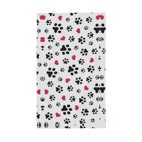 Love Cat Paw Heart Puppy Foot Print Outdoor Decorative Flag Display All Seasons Single Sided Pattern Yard Veranda Patio Love Cat Paw Heart Puppy Foot Print Outdoor Decorative Flag Display All Seasons Single Sided Pattern Yard Veranda Patio von OAZCVBNN