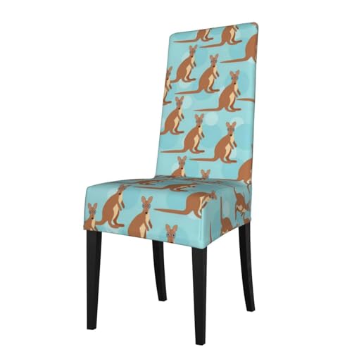 OAZCVBNN Funny for Kangaroo Zoo Print Wrinkle Resistant Comfortable Dining Chair Covers Chairs Easy to Clean Seat Covers von OAZCVBNN