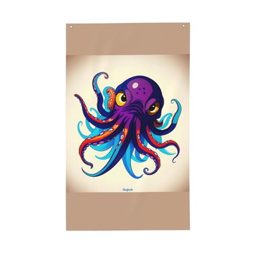 Octopus lila Druck Outdoor dekorative Flagge Display alle Jahreszeiten einseitiges Muster Hof Veranda Terrasse Octopus lila Druck Outdoor dekorative Flagge Display alle Jahreszeiten einseitiges Muster Hof Veranda Terrasse von OAZCVBNN