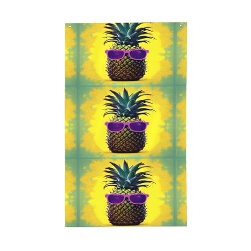 Psych Ananas-Zitat, Druck, für den Außenbereich, dekorative Flagge, Ausstellung, für alle Jahreszeiten, einseitiges Muster, Hof, Veranda, Terrasse von OAZCVBNN