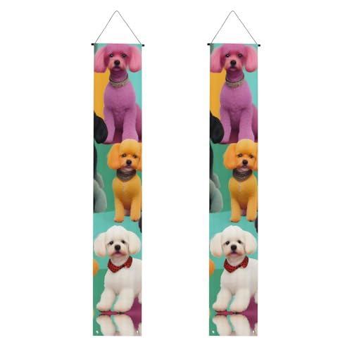 Pudel-Hunde-Aufdruck, mehrere Anlässe, zum Aufhängen überall, Banner, Dekoration, Feiern, Abschlussfeier, Partyzubehör Pudel-Hunde-Aufdruck, mehrere Anlässe, zum Aufhängen überall, Banner, Dekoration, Feiern, Abschlussfeier, Partyzubehör von OAZCVBNN