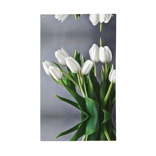 Weiße Tulpen Blumen Druck Outdoor Dekorative Flagge Display Alle Jahreszeiten Einseitiges Muster Hof Veranda Terrasse Weiße Tulpen Blumen Druck Outdoor Dekorative Flagge Display Alle Jahreszeiten Einseitiges Muster Hof Veranda Terrasse von OAZCVBNN