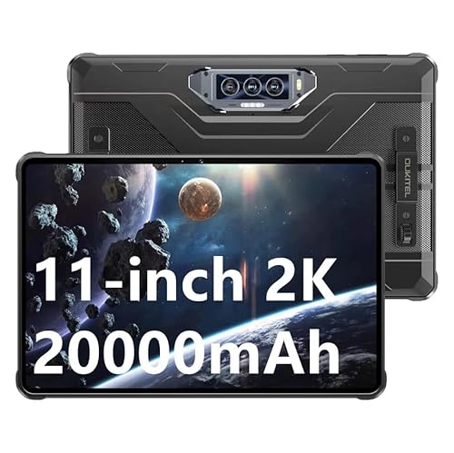 OBA Oukitel RT8 Robustes Tablet 11 Zoll FHD+, 20.000 mAh Akku, Helio G99 Prozessor, 12 GB + 256 GB (TF 1 TB), 48 MP + 32 MP Kamera, Android 13, IP68/IP69K Wasserdicht von OBA