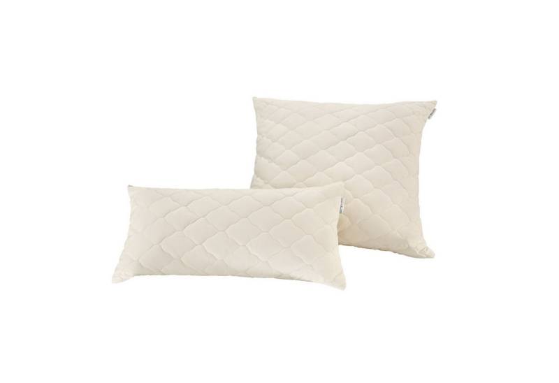 OBB Daunenkissen OBB Bio Kopfkissen Bio Schurwolle Merle Größe 80x80 cm von OBB