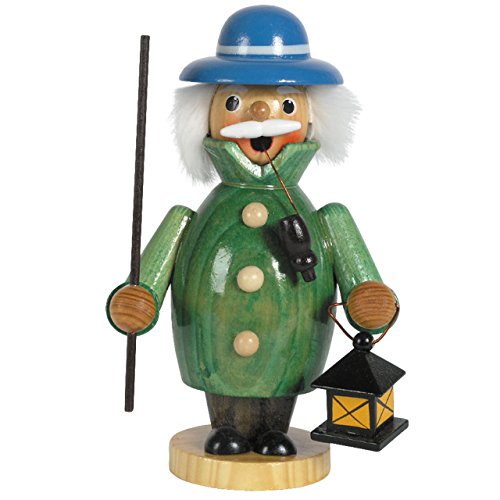 OBC Räuchermännchen Nachtwächter, H: 18 cm, handbemalt im Kunsthandwerks-Stil von OBC-Kunsthandwerk